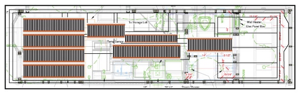 Tiny House layout for radiant floor heat using Black Gold