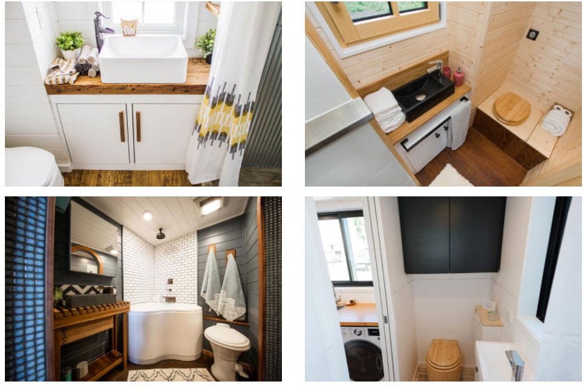 tiny house bathroom design ideas using radiant floor heat by Gold Heat