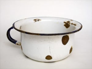 chamber pot for human cleaning not using radiant floor heat mats